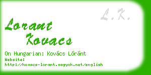 lorant kovacs business card